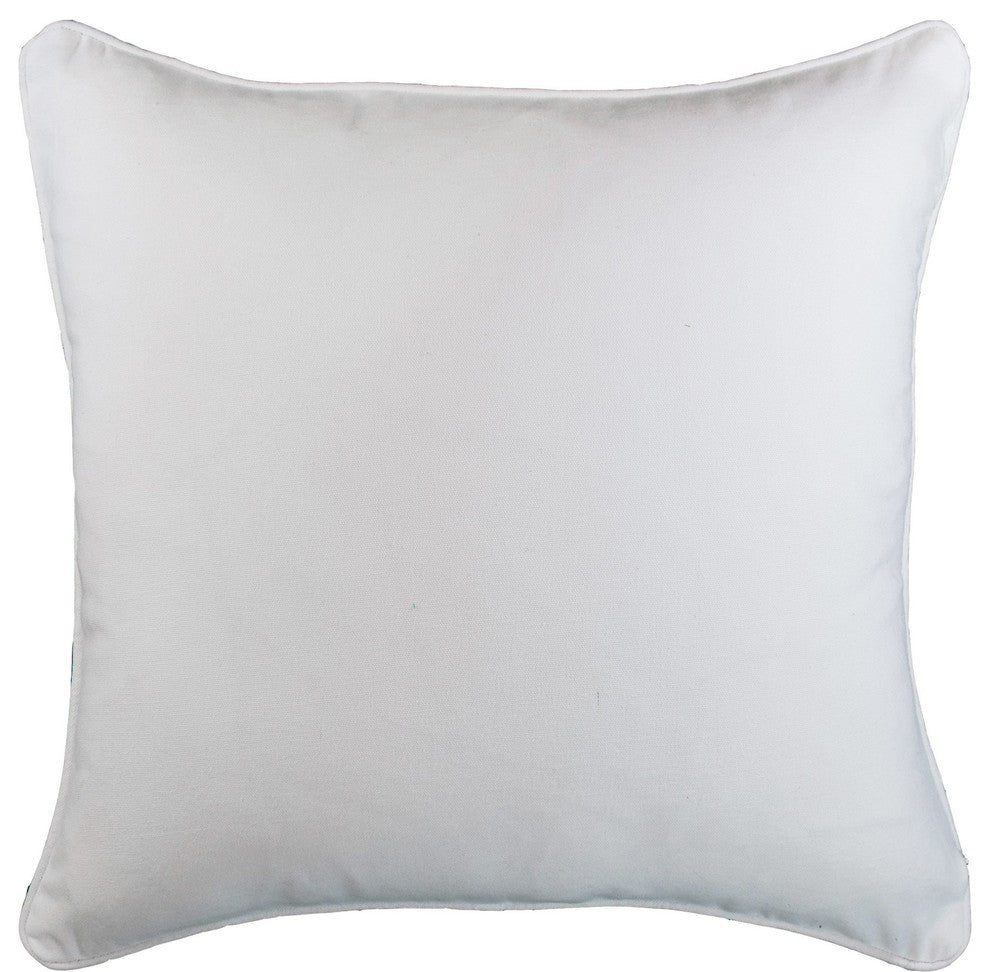 Greek Key Geometric Ivory Gray Accent Pillow Cover Handembroidered Wool 20x20"