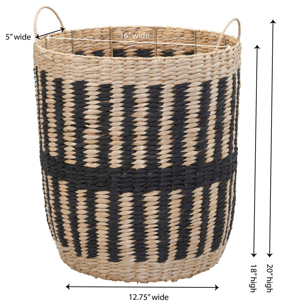 Cattail and Paper Pillar Basket