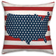 United States Cutout 18x18 Spun Poly Pillow