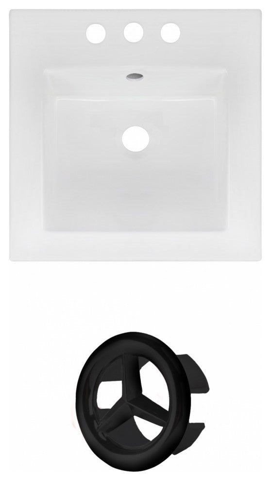 16.5-in. W 3H4-in. Ceramic Top Set In White Color