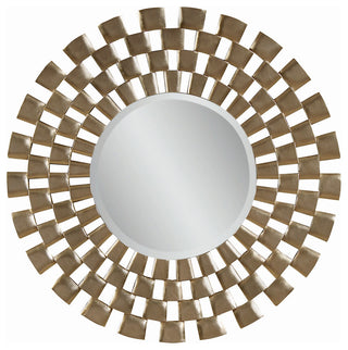 Chequers Wall Mirror - Silver Leaf