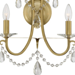 Crystorama Lighting Group 6822-CL-MWP Othello 2 Light 16" Tall - Vibrant Gold