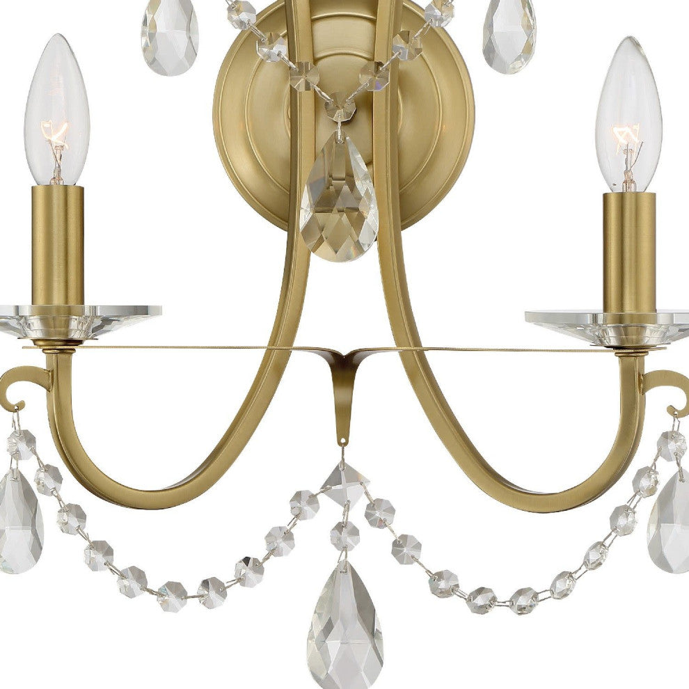 Crystorama Lighting Group 6822-CL-MWP Othello 2 Light 16" Tall - Vibrant Gold