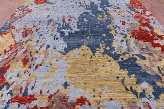 10' 0" X 14' 0" Abstract Hand Knotted Wool Rug Q8985