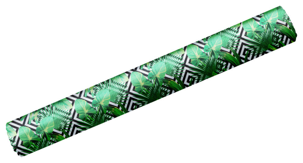 Leaf PVC Bathroom Mat, Green, 26" x 39", Covers 6.9 sq ft