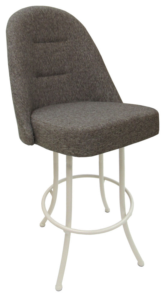 Swivel Counter 26" 30" Extra Tall 34" Metal Bar Stool M-235, Mojave Grey - White