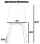 Set of 4 Modern Dining Side Chairs Molded Plastic With Round Back Wooden Legs, Gray