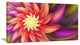 Large Red Purple Alien Flower, Floral Canvas Art Print, 32"x16"