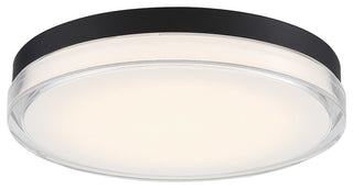 Dot 15" LED Round Flush Mount 3000K, Black