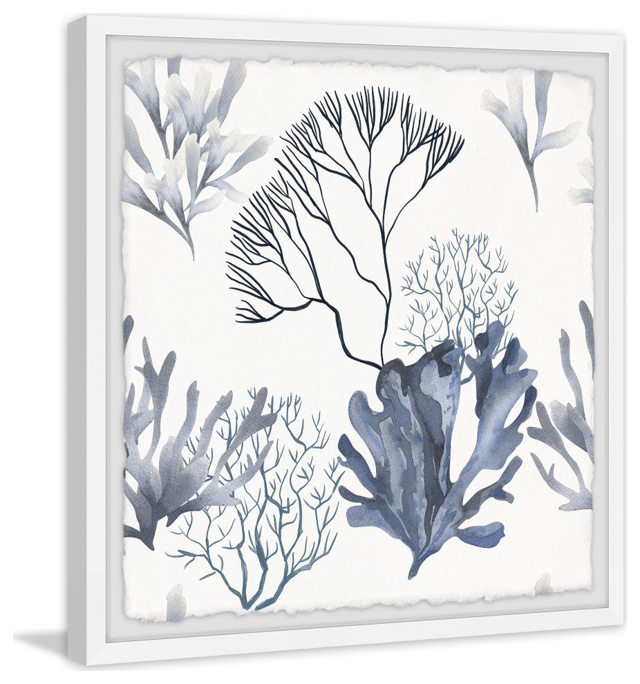 "Wild Sea" Framed Painting Print, 32x32