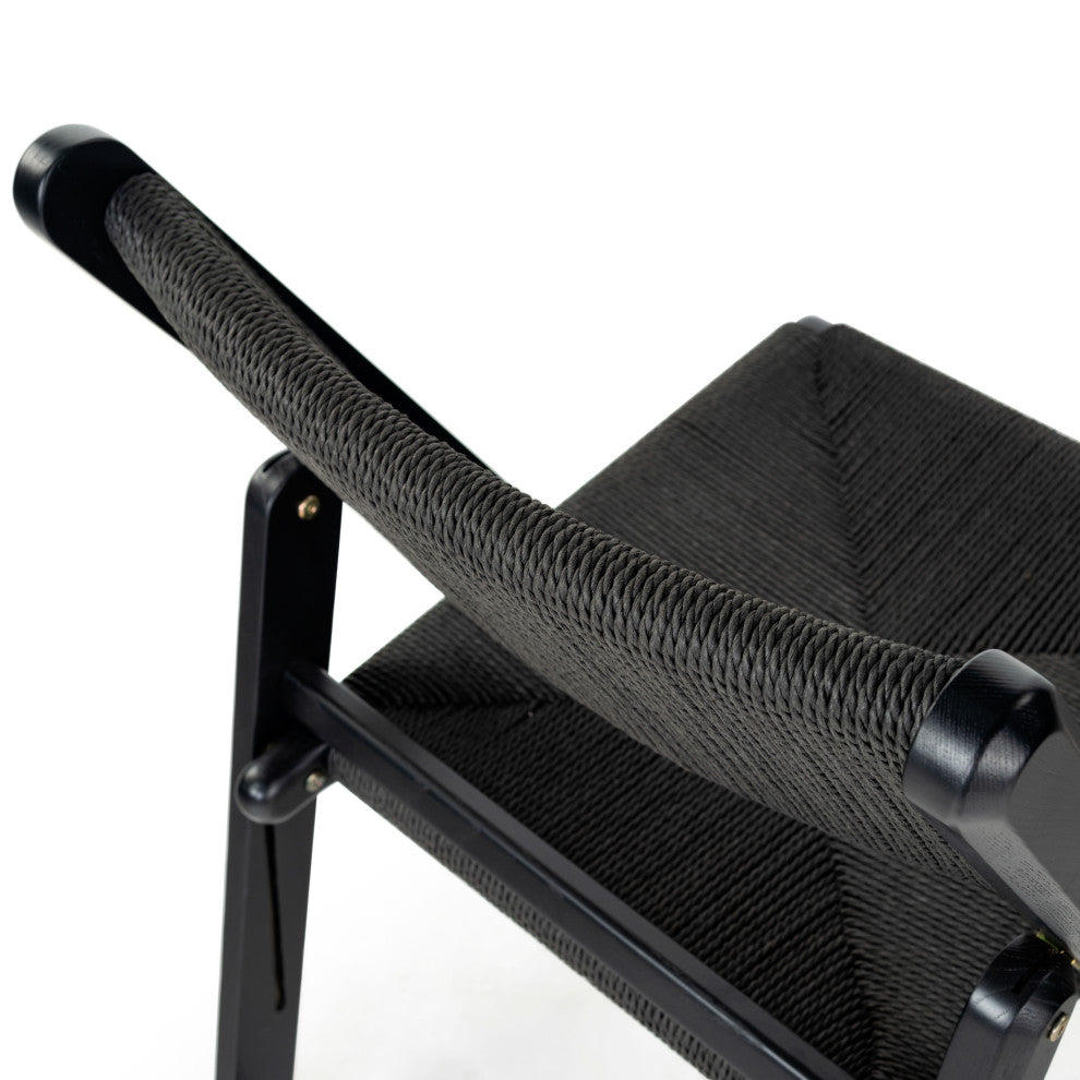 Safavieh Couture Shaylie Folding Dining Chair, Black