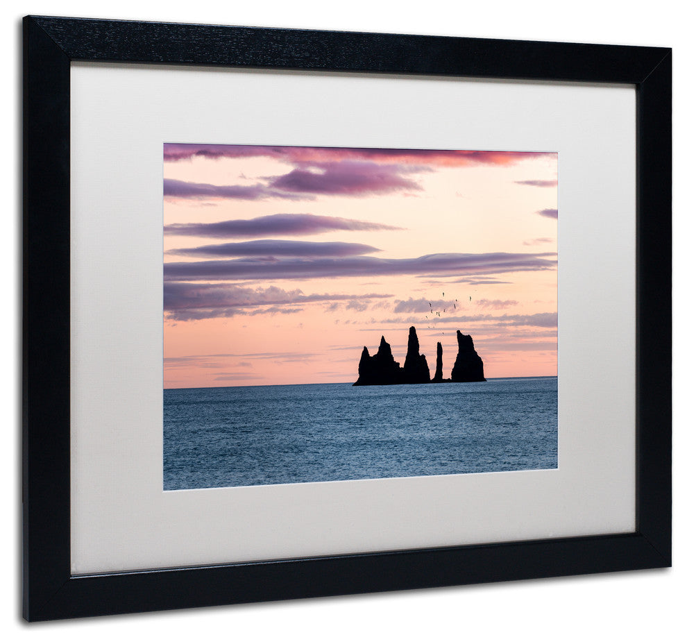 Philippe Sainte-Laudy 'Reynisdrangar at Sunset' Matted Framed Art