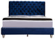 Princeton Tufted Upholstered Suede Bed, Cobalt Blue, Full