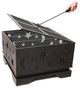 Gewnee 26 Inch Square Fire Pit with BBQ Grill