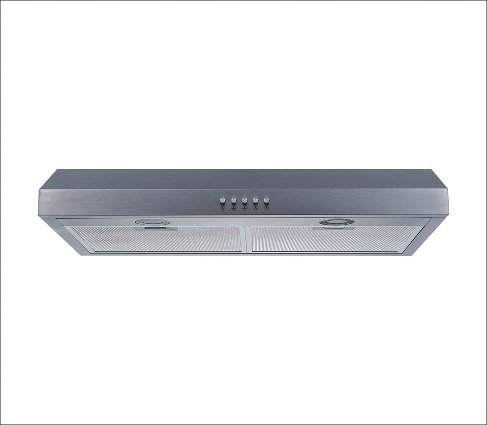 Winflo Under-Cabinet Range Hood, 330 CFM, Stainless Steel, 30"