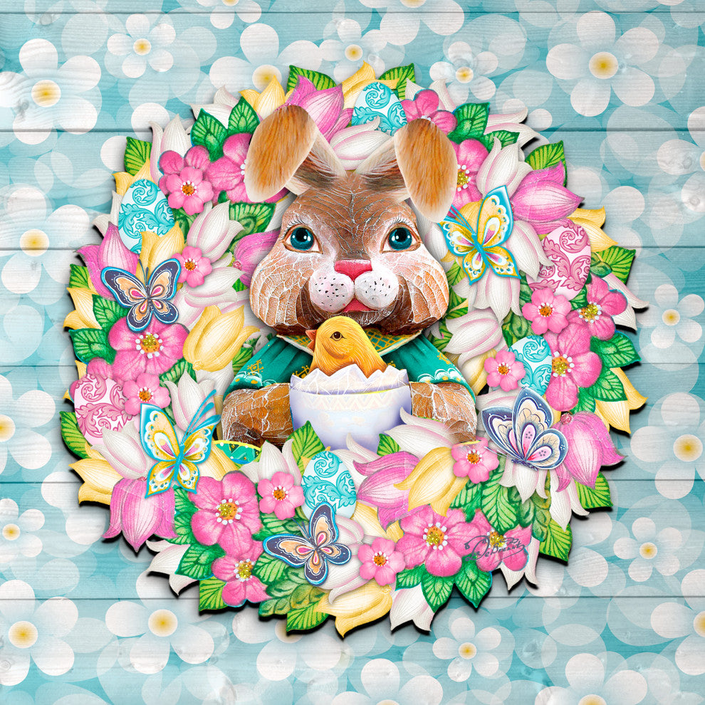 Bunny Wreath Door Hanger