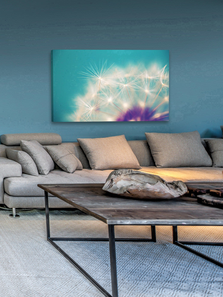 Dandelion Puffs Print on Canvas, 30x20 cm