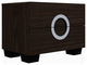 18" Brown Two Drawers Manufactured Wood Mirrored Nightstand