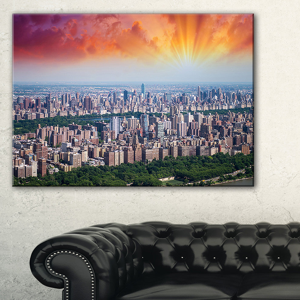 "New York Beautiful Manhattan Skyline" Canvas Print40"x30"