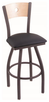 Holland Bar Stool, 830 Voltaire 25 Counter Stool, Pewter Finish
