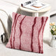 Finch Stripe Faux Fur 2 Piece Pillow Shell Sets, Woodrose, 20" X 20"
