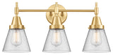 Innovations 447-3W-SG-G64 3-Light Bath Vanity Light, Satin Gold