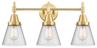Innovations 447-3W-SG-G64 3-Light Bath Vanity Light, Satin Gold