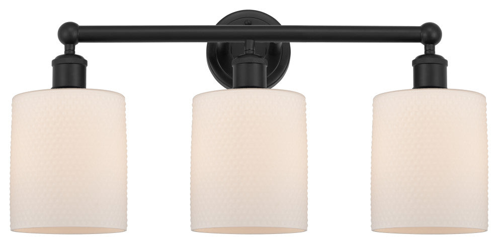 Innovations 616-3W-BK-G111 3 Light Bath Vanity Light, Matte Black