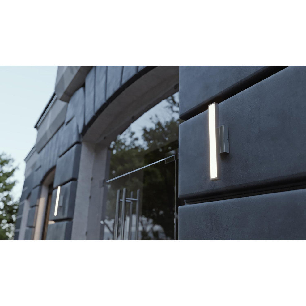 Gale 24" Outdoor LED Sconce, Gray