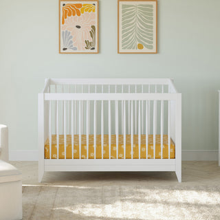 Sprout 4-in-1 Convertible Crib With Toddler Bed Conversion Kit, White