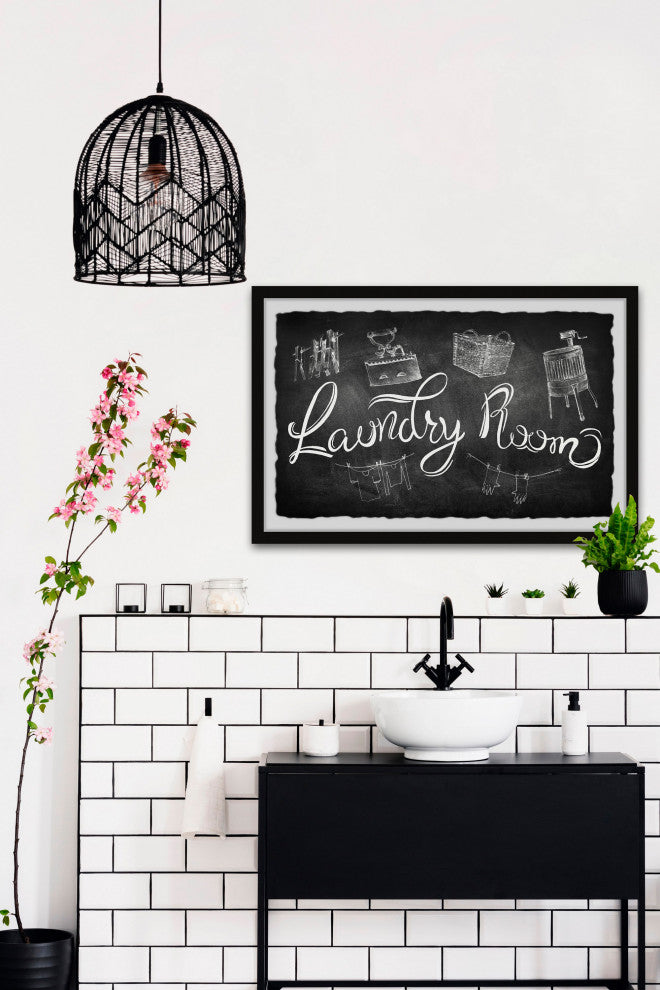 "Laundry Room" Framed Painting Print, 18x12