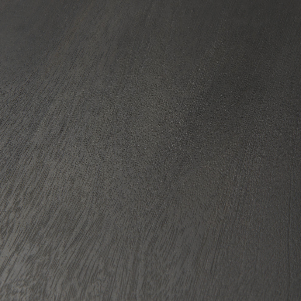 32" Round Black-Brown Wood Accent Pedestal Bistro Table