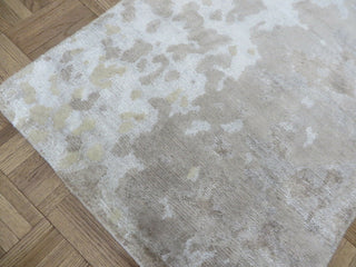 2x3 Handmade Beige Brown Modern Abstract Oriental Rug