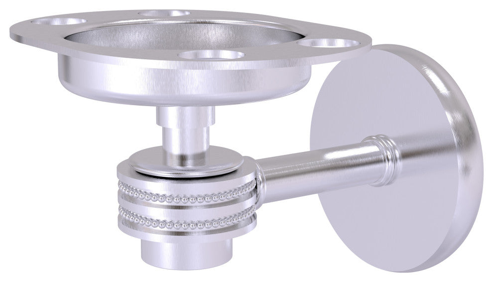 Satellite Orbit One Toothbrush Holder With Dotted Accents, Satin Chrome
