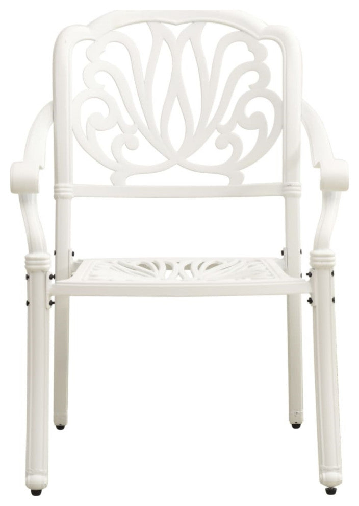 Vidaxl Garden Chairs 2-Piece Set Cast Aluminum White