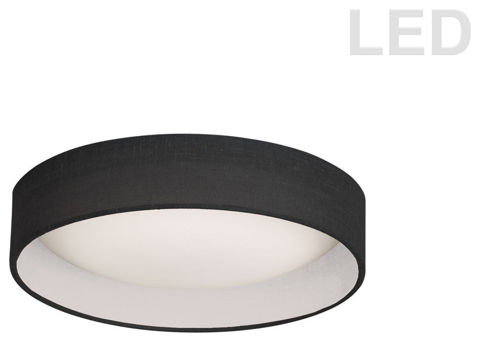 11" Flush Mount, Black Shade