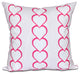 Valentine Print Pillow, Fuschia, 26"x26"