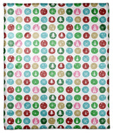Wintery Polka Dots Fleece Blanket, 50"x60"