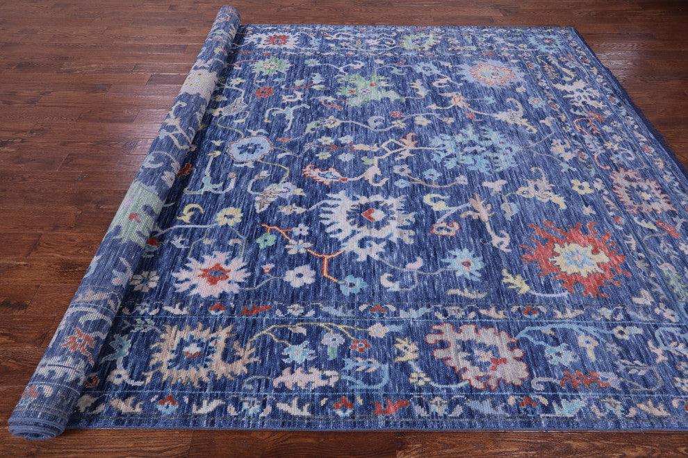 Turkish Oushak Handmade Wool Rug 8' 11" X 12' 3" - Q15717