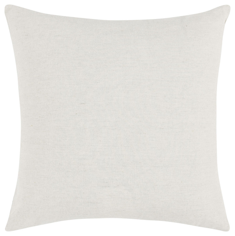 Seiano 22" Belgian Linen Fabric Blue Throw Pillow