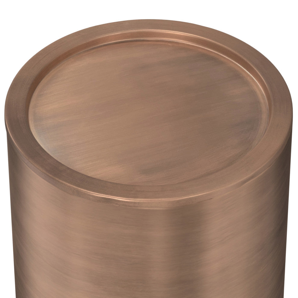 Corbin Metal Side Table, Antique Copper