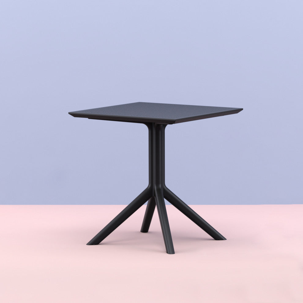Sky Square Table 27 inch Black