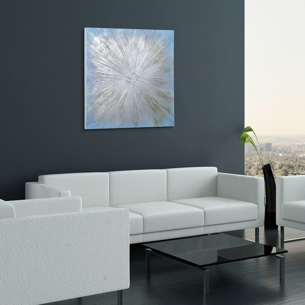 Supernova Abstract CanvasTextured Metallic Hand Painted Wall Art