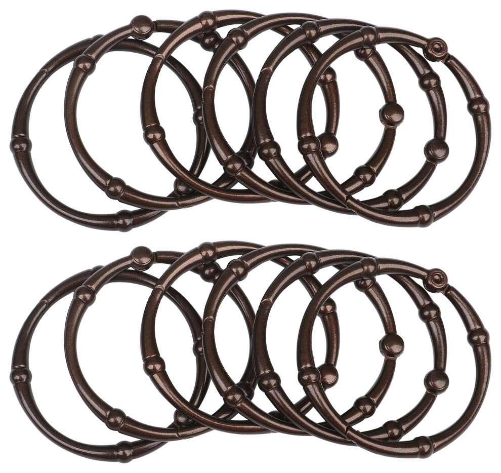 Utopia Alley Shower Hooks - Shower Curtain Rings for Bathroom, Set of 12, Oil Rubbed Bronze