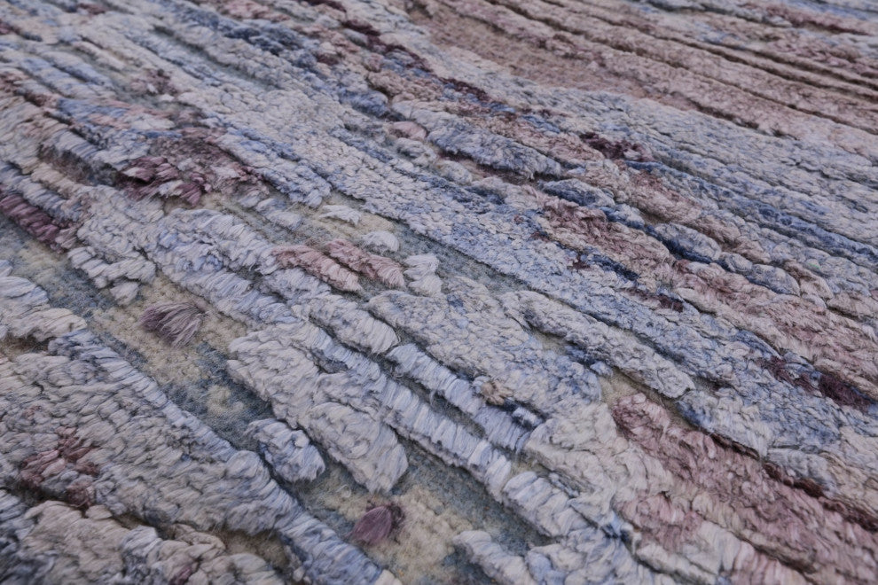 Handmade Wool and Silk Modern Rug 8' 11" X 12' 0" Q9041