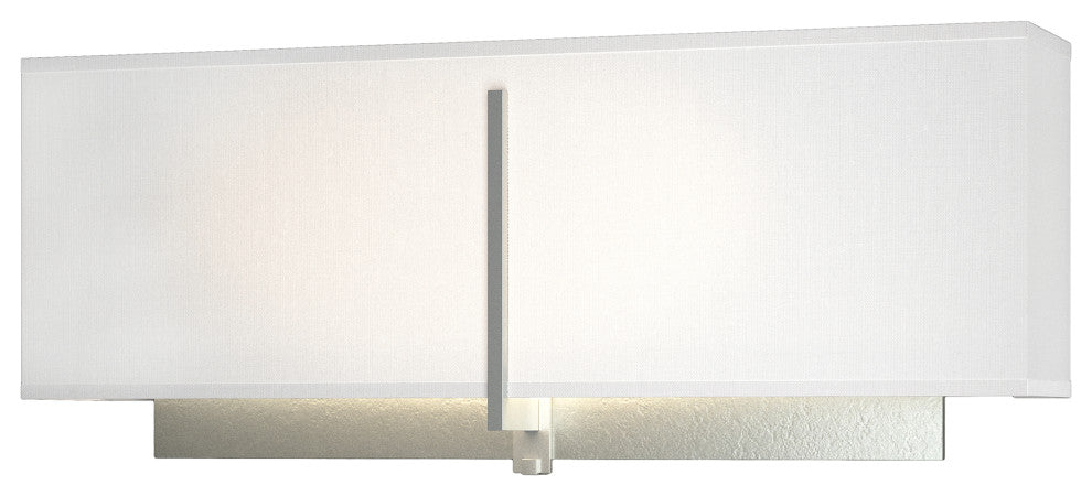 Exos Square Sconce, Vintage Platinum Finish, Natural Anna Shade