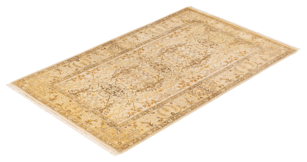 Shaik One-of-a-Kind Hand-Knotted Area Rug Ivory, 3'3"x5'2"