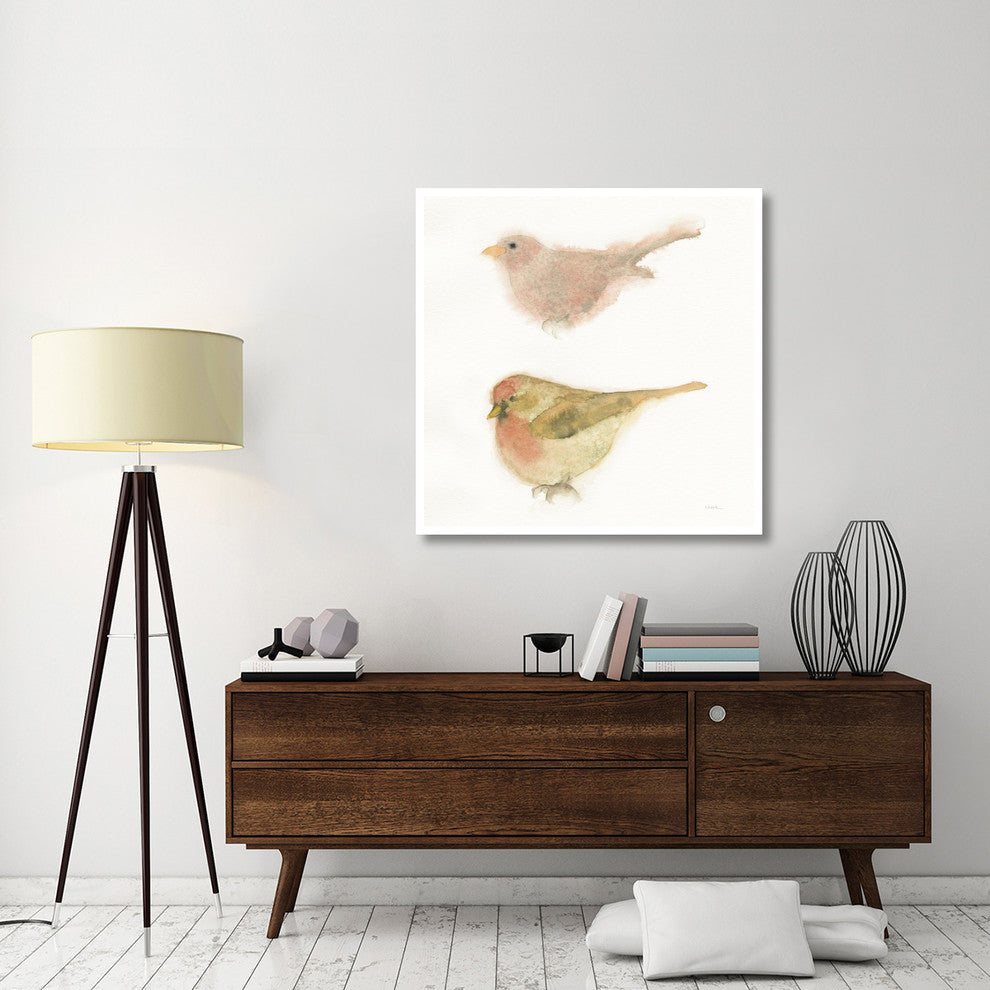 "Watercolor Birds II Sq" Digital Paper Print by Shirley Novak, 42"x42"
