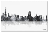Marlene Watson 'Chicago Illinois Skyline BG-1' Canvas Art, 30"x47"