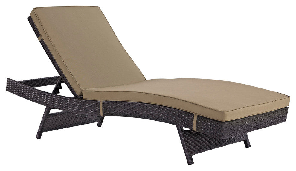 Espresso Mocha Convene Chaise Outdoor Patio Set of 6